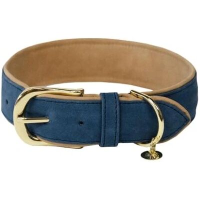 Kentucky XL Veganes Leder Hundehalsband - navy/beige - Hund Kentucky XL Veganes Leder Hundehalsband - navy/beige - Hund