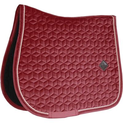 Tapis de selle Kentucky Horsewear Velours Bordeaux - Complet - Publicité Tapis de selle Kentucky Horsewear Velours Bordeaux - Complet - Publicité