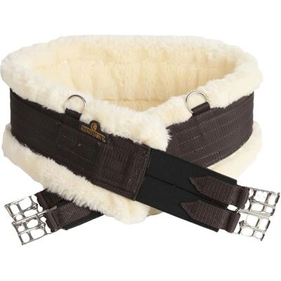 Kentucky Horsewear Sattelgurt mit Lammfellimitat - Elastisch 105 braun Kentucky Horsewear Sattelgurt mit Lammfellimitat - Elastisch 105 braun