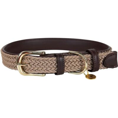 Collar de perro de nylon trenzado beige Kentucky Dogwear - M/L Collar de perro de nylon trenzado beige Kentucky Dogwear - M/L