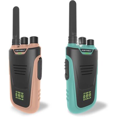 Kidywolf Kidytalk Nude/Green 2 Stück Walkie Talkies - Walkie Talkie Kidywolf Kidytalk Nude/Green 2 Stück Walkie Talkies - Walkie Talkie