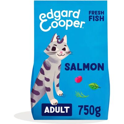 Nourriture sèche pour chats au saumon Edgard and Cooper - 750g - Publicité Nourriture sèche pour chats au saumon Edgard and Cooper - 750g - Publicité