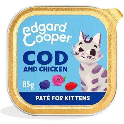 Våtmat för katter Edgard & Cooper - Pâté för kattungar - Torsk och Kyckling Våtmat för katter Edgard & Cooper - Pâté för kattungar - Torsk och Kyckling