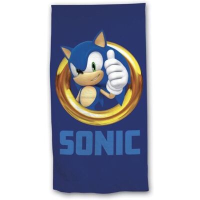 Serviette de plage Sonic the Hedgehog - 140x70cm - Publicité Serviette de plage Sonic the Hedgehog - 140x70cm - Publicité