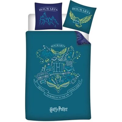 Harry Potter Polyester Herbruikbare Dekbedovertrek - 140x200 cm Harry Potter Polyester Herbruikbare Dekbedovertrek - 140x200 cm