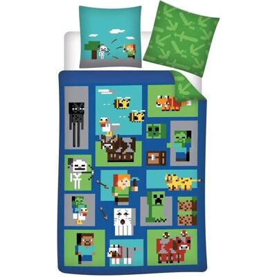 Zestaw Pościeli Minecraft - 140x200cm - Dwustronny bawełniany wzór Zestaw Pościeli Minecraft - 140x200cm - Dwustronny bawełniany wzór