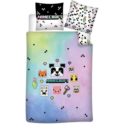 Funda de edredón de poliéster Minecraft 140x200cm - 63x63cm - Multicolor Funda de edredón de poliéster Minecraft 140x200cm - 63x63cm - Multicolor
