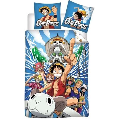 AyMax Luffy's Crew Beddengoed - 140x200cm & 65x65cm - Kleurenmix AyMax Luffy's Crew Beddengoed - 140x200cm & 65x65cm - Kleurenmix