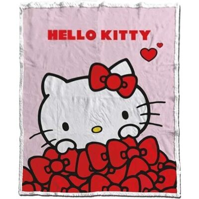 Hello Kitty Sherpa Deken - 130x170cm Knus & Stijlvol Hello Kitty Sherpa Deken - 130x170cm Knus & Stijlvol
