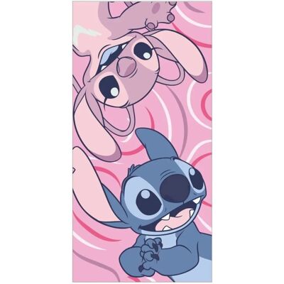 Disney Stitch & Angel Roze Strandlaken - 70x140cm - Strandhanddoek Disney Stitch & Angel Roze Strandlaken - 70x140cm - Strandhanddoek