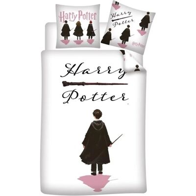 Harry Potter Staff Dekbedovertrek - 140x200cm - Wit - Bedtextiel Harry Potter Staff Dekbedovertrek - 140x200cm - Wit - Bedtextiel