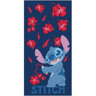 DISNEY Stitch Flowers - Serviette de Plage 100% Coton - 70x140cm DISNEY Stitch Flowers - Serviette de Plage 100% Coton - 70x140cm