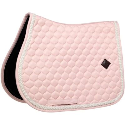 Kentucky Horsewear Full Soft Rose - Tapis de selle avec cordon tressé - Publicité Kentucky Horsewear Full Soft Rose - Tapis de selle avec cordon tressé - Publicité