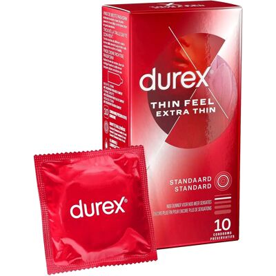 Durex Thin Feel Extra Dunne Kondomen - 10 stuks Durex Thin Feel Extra Dunne Kondomen - 10 stuks