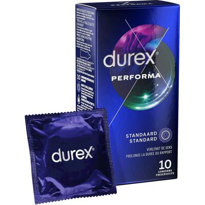 Durex Performa Kondomit - 10 kpl - Pitkäkestoinen nautinto Durex Performa Kondomit - 10 kpl - Pitkäkestoinen nautinto