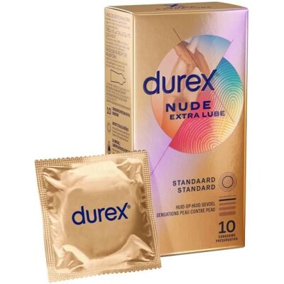 Durex Préservatifs Nude Extra Lubrifiant - Sensation Huid-à-Huid Durex Préservatifs Nude Extra Lubrifiant - Sensation Huid-à-Huid