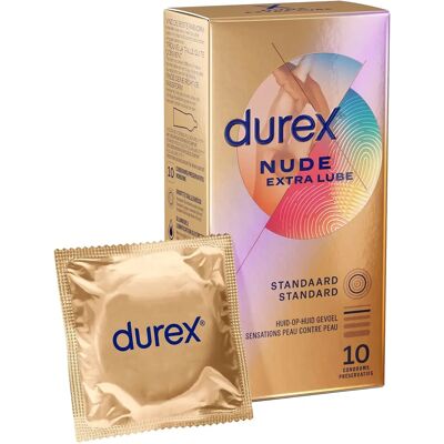 Durex Nude Extra Gleitmittel Kondome - Hautgefühl Durex Nude Extra Gleitmittel Kondome - Hautgefühl