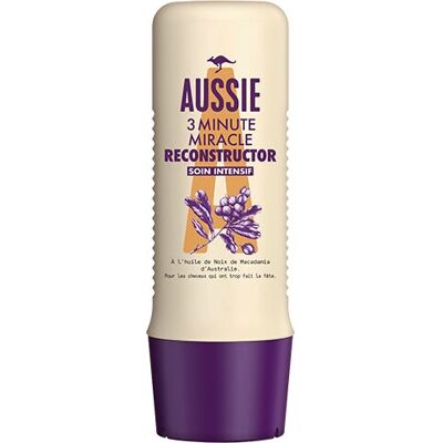 Aussie - 3 Minute Miracle Reconstructor - 250 ml - Masque capillaire - Publicité Aussie - 3 Minute Miracle Reconstructor - 250 ml - Masque capillaire - Publicité