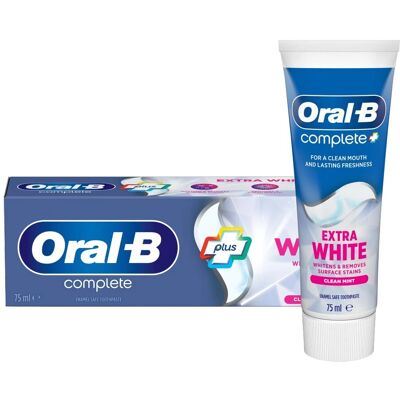 Oral-B Complete Plus Extra Valkoinen Puhtaus Minttuhammastahna (75ml) Oral-B Complete Plus Extra Valkoinen Puhtaus Minttuhammastahna (75ml)