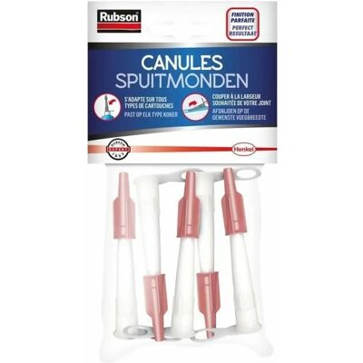 Rubson Kit voor kitpistool - 5 spuitmonden - Waterdicht - Wit Rubson Kit voor kitpistool - 5 spuitmonden - Waterdicht - Wit