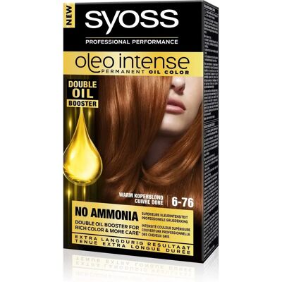Syoss Oleo Intense 6-76 warm koperblond haarverf - Permanente haarverf Syoss Oleo Intense 6-76 warm koperblond haarverf - Permanente haarverf