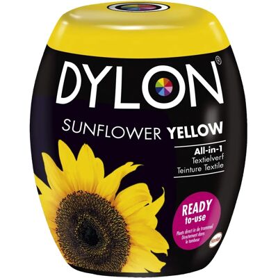 Teinture jaune tournesol Dylon - 350g PODS - Publicité Teinture jaune tournesol Dylon - 350g PODS - Publicité