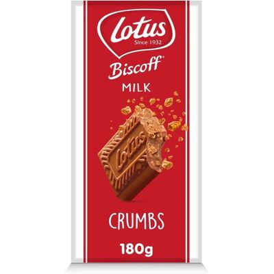 Chocolat au lait Lotus Biscoff - Croquant 180g Pack de 16 - Publicité Chocolat au lait Lotus Biscoff - Croquant 180g Pack de 16 - Publicité