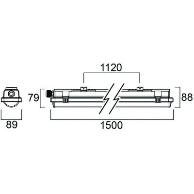Sylvania 0010255 Stropní svítidlo Resisto 1500 IP66 MW 4000lm 4000K - Stropní svítidlo Sylvania 0010255 Stropní svítidlo Resisto 1500 IP66 MW 4000lm 4000K - Stropní svítidlo