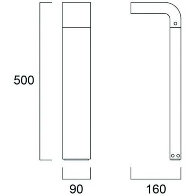 Sylvania 0047951 Cornicione Eco Bollard L-Shape M - Illuminazione esterna Sylvania 0047951 Cornicione Eco Bollard L-Shape M - Illuminazione esterna