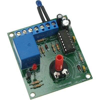 Velleman MK138 Thermostat - 12V, 100mA, 5-30°C, 54x62x28mm Velleman MK138 Thermostat - 12V, 100mA, 5-30°C, 54x62x28mm