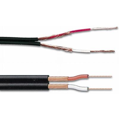 Velleman Velleman Pick-up cable 2 x 0.25 mm² - Black - Audio Cable Velleman Velleman Pick-up cable 2 x 0.25 mm² - Black - Audio Cable
