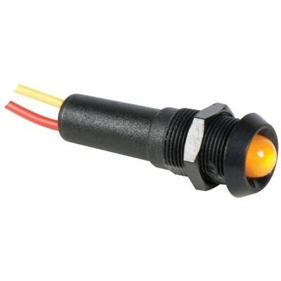 Velleman Lampe LED 24V Jaune - Boîtier Noir Velleman Lampe LED 24V Jaune - Boîtier Noir