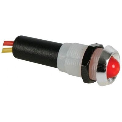Velleman LED Glühbirne 24V Rot - Chromgehäuse - LED Glühbirne Velleman LED Glühbirne 24V Rot - Chromgehäuse - LED Glühbirne