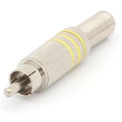 Connecteur RCA en Nickel Velleman CA063Y - Câble - 6mm - Jaune - Connecteur de câble - Publicité Connecteur RCA en Nickel Velleman CA063Y - Câble - 6mm - Jaune - Connecteur de câble - Publicité