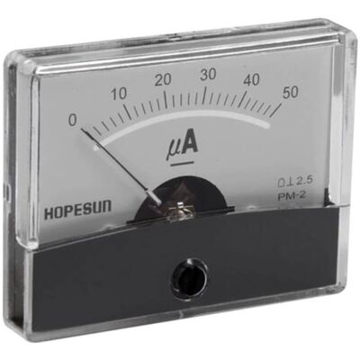 Hope Sun 50μA DC Panel Meter - Mesure Courant Continu - Publicité Hope Sun 50μA DC Panel Meter - Mesure Courant Continu - Publicité