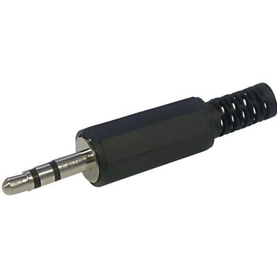 Connecteur stéréo mâle 3,5 mm - Plastique noir - Adaptateur audio - Publicité Connecteur stéréo mâle 3,5 mm - Plastique noir - Adaptateur audio - Publicité