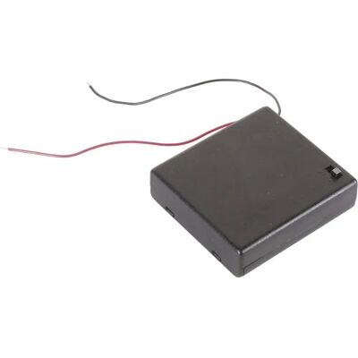 Velleman BH341BSAA Support de pile - 4 piles AA, interrupteur - Publicité Velleman BH341BSAA Support de pile - 4 piles AA, interrupteur - Publicité