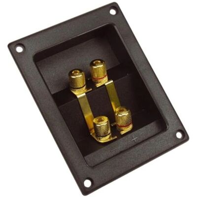 HQ Power Connessione altoparlante - Doppio - Rettangolare - Oro HQ Power Connessione altoparlante - Doppio - Rettangolare - Oro
