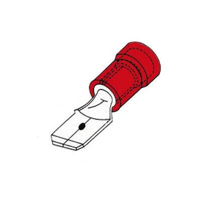 Velleman Conector Macho 2.8mm Vermelho - Conector de fio Velleman Conector Macho 2.8mm Vermelho - Conector de fio