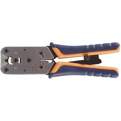 Toolland Outil de sertissage professionnel - RJ45, couper, dénuder et sertir Toolland Outil de sertissage professionnel - RJ45, couper, dénuder et sertir