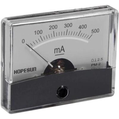 Velleman AIM60500 - Power Panel Meter - 500mA DC - 60x47mm Velleman AIM60500 - Power Panel Meter - 500mA DC - 60x47mm