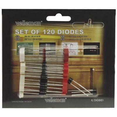 Velleman K/DIODE1 Diodesæt - 120 stk - Elektroniske Komponenter Velleman K/DIODE1 Diodesæt - 120 stk - Elektroniske Komponenter