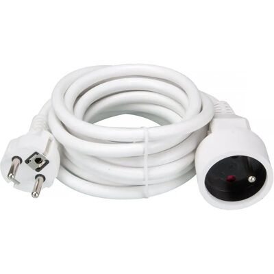 Perel Câble d'extension H05VV-F 3G1.5 - Blanc - 3m - Usage intérieur - Publicité Perel Câble d'extension H05VV-F 3G1.5 - Blanc - 3m - Usage intérieur - Publicité