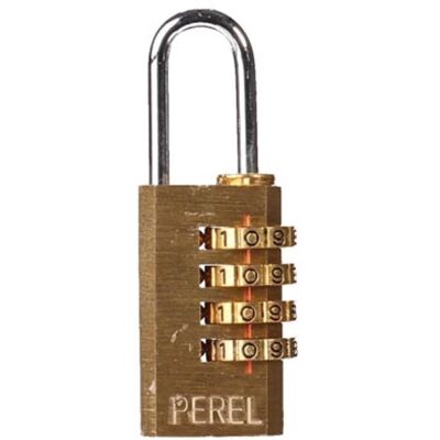 Perel Modèle SLKCSET - Ensemble de Cadenas, Numéro Mini, Combinaison 4 Chiffres Perel Modèle SLKCSET - Ensemble de Cadenas, Numéro Mini, Combinaison 4 Chiffres