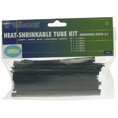 Velleman K/STB Isolamento de cabos - Conjunto de 40 peças - Preto Velleman K/STB Isolamento de cabos - Conjunto de 40 peças - Preto