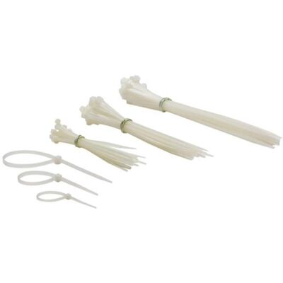 Perel Fascette in Nylon - Varie Dimensioni - Bianco - Fascette Perel Fascette in Nylon - Varie Dimensioni - Bianco - Fascette