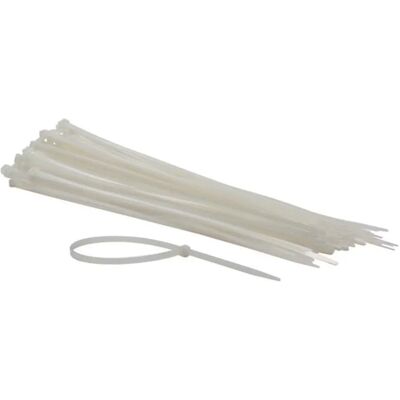 Perel Attaches nylon blanches 4.8x300mm - Résistantes aux UV, 100 pcs - Colliers de câble - Publicité Perel Attaches nylon blanches 4.8x300mm - Résistantes aux UV, 100 pcs - Colliers de câble - Publicité