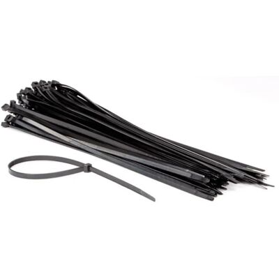 Attaches nylon noires Perel 8.8x500mm - Résistantes aux UV Attaches nylon noires Perel 8.8x500mm - Résistantes aux UV