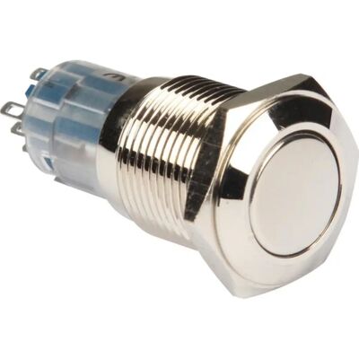 Velleman R1611 Interrupteur Poussoir Nickel - Électrique DPDT - Publicité Velleman R1611 Interrupteur Poussoir Nickel - Électrique DPDT - Publicité