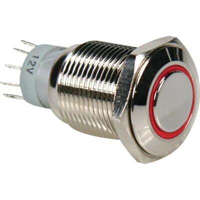Velleman R1600R Botão de Metal Vermelho - Interruptores Velleman R1600R Botão de Metal Vermelho - Interruptores